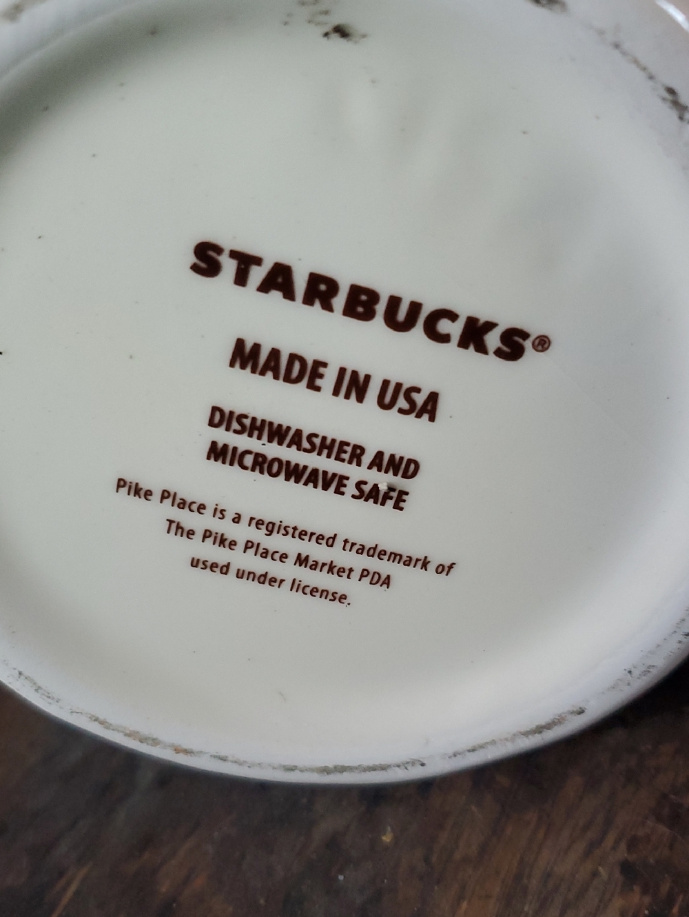 Starbucks Ceramic Mug in Cream with Melusine the Siren Emblem and Pike Place Mar - Picture 5 of 12